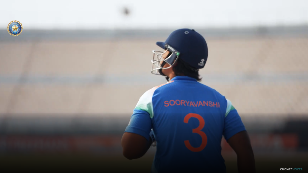 Vaibhav Sooryavanshi batting for India A during his 94 off 29 balls innings against Sri Lanka A