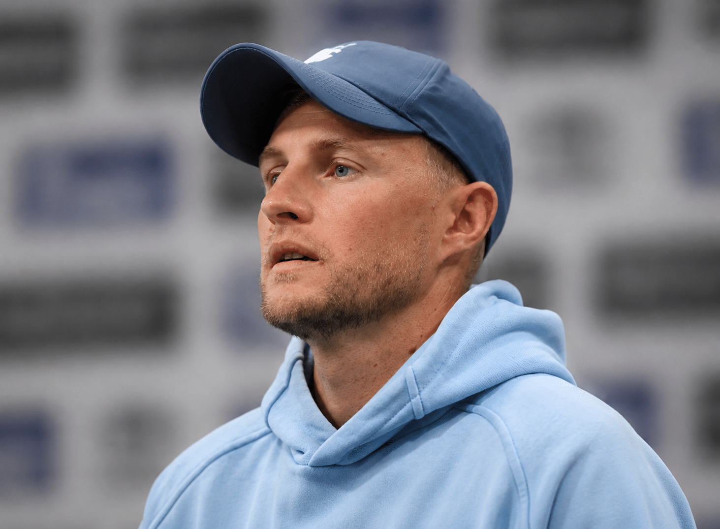 Joe Root during a press conference.