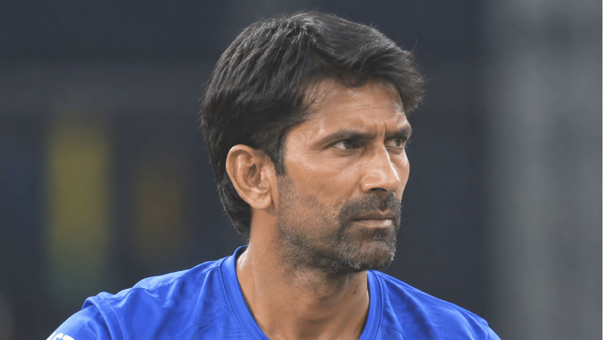 Lakshmipathy Balaji, former Indian fast bowler, wearing a blue cricket jersey