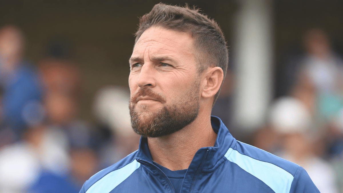 Brendon McCullum cricket portrait, left-side angle.
